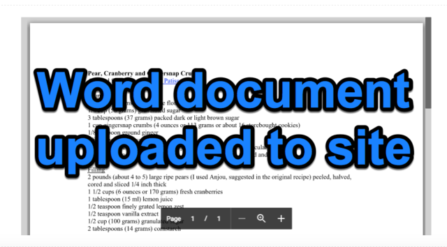 Word Doc Uploaded